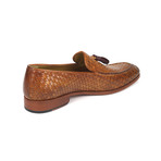 Woven Leather Tassel Loafers // Camel (Euro: 41)
