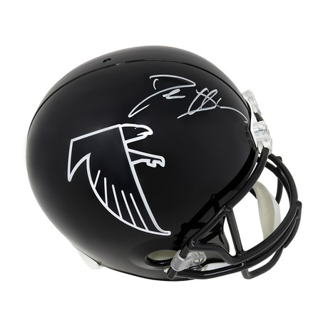 Deion Sanders Signed Atlanta Falcons Throwback // Riddell Replica Helmet // Full Size