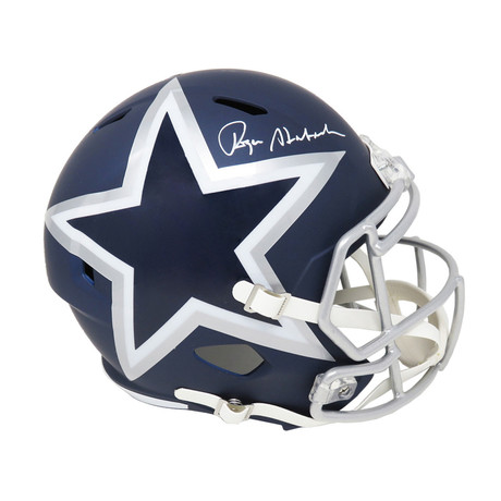 Roger Staubach Signed Dallas Cowboys AMP Alternate // Riddell Speed Replica Helmet // Full Size