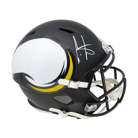 Cris Carter Signed Minnesota Vikings AMP Alternate // Riddell Speed Replica Helmet // Full Size