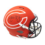 Mitchell Trubisky Signed Chicago Bears AMP Alternate Series // Riddell Replica Speed Helmet // Full Size