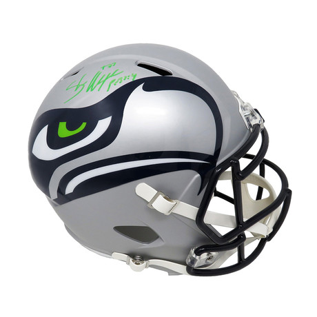Shaun Alexander Signed Seattle Seahawks AMP Alternate // Riddell Speed Replica Helmet // Full Size