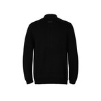 Mock-Neck Knit Cardigan // Black (XL)
