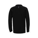 Three-Button Knit Blazer // Black (XL)