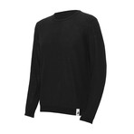 Solid Crew-Neck Sweater // Black (M)