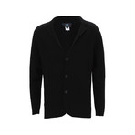 Three-Button Knit Blazer // Black (L)