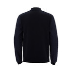 Embossed Sweater // Navy (XL)