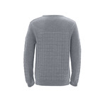 Waffle-Knit Sweater // Grey (S)