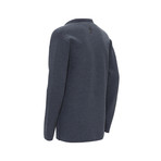 Three-Button Knit Blazer // Grey Melange (M)
