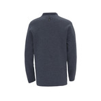 Three-Button Knit Blazer // Grey Melange (2XL)