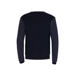 Textured Crew-Neck Sweater // Navy (S)
