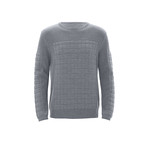Waffle-Knit Sweater // Grey (L)