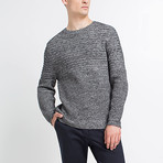 Textured Knit Sweater // Grey Melange (L)