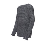 Textured Knit Sweater // Grey Melange (M)