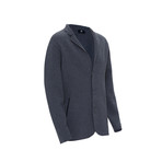 Three-Button Knit Blazer // Grey Melange (XL)