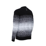 Gradient Jacquard Sweater // Black + White (L)