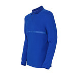 Stitched Long-Sleeve Polo // Royal Blue (XL)