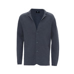 Three-Button Knit Blazer // Grey Melange (XL)