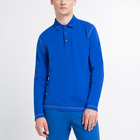 Long-Sleeve Polo // Royal Blue (S)