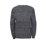 Textured Knit Sweater // Grey Melange (L)