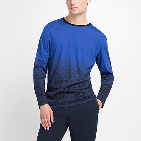Gradient-Print T-shirt // Royal Blue (S)