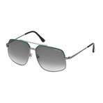 Men's FT0439 Sunglasses // Silver + Gray Gradient