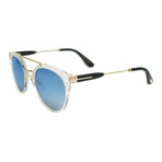 Men's FT0480 Sunglasses // Clear + Blue Mirror