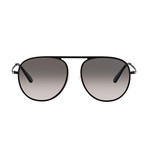 Men's FT0621 Polarized Sunglasses // Matte Black + Gray Gradient