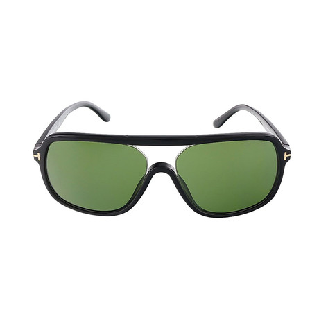 Men's FT0442 Sunglasses // Black + Green
