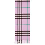 Giant Check Cashmere Scarf // Pink