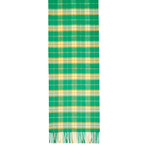 Vintage Check Cashmere Scarf // Green + Yellow