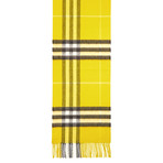 Giant Check Cashmere Scarf // Yellow