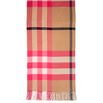 Burberry-W-Stole Cape Scarf // Bright Pink
