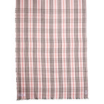 Check-To-Stripe Wool Scarf // Pink