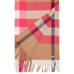 Burberry-W-Stole Cape Scarf // Bright Pink