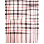 Check-To-Stripe Wool Scarf // Pink