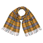 Burberry Castleford Check Cashmere Scarf // Yellow