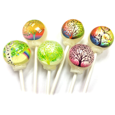 Whimsical Trees Lollipops // 6 Piece