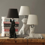 The Terran Animal Table Lamp // Lounging Boston Terrier (Black)