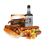 Bourbon Infused Specialty Gift Pack Burger + Bratwurst + Hot Dog // 32 Servings