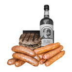RUM Infused Party Pack Burger, Bratwurst, & Hot Dog // 32 Servings
