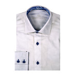 Jacquard Bird Design Long Sleeve Shirt // White (3XL)