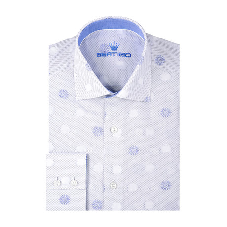 Classic Dotted Long Sleeve Shirt // White (S)