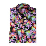 Tropical Print Long Sleeve Shirt // Multicolor (3XL)