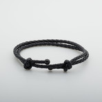 Jean Claude Jewelry // Double Wrap Leather Bracelet // Black