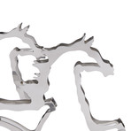 Gamboa Horse Sculpture // Stainless Steel + Marble