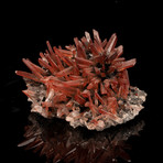 Red Quartz On Hematite