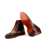 Boot Tweed Sartorial // Military Brogue // Dark Brown + Cognac Painted Calf (US: 9)