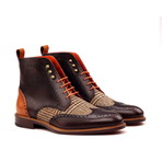 Boot Tweed Sartorial // Military Brogue // Dark Brown + Cognac Painted Calf (US: 7)