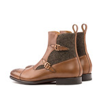 Octavian Buckle Boot // Herringbone Sartorial + Medium Brown Box Calf (US: 10.5)